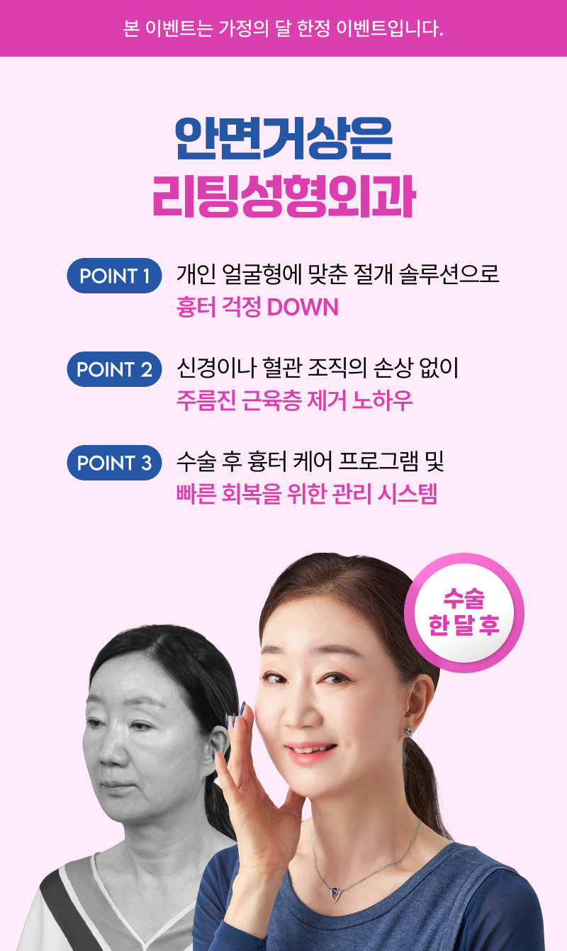 안면거상은 리팅성형외과