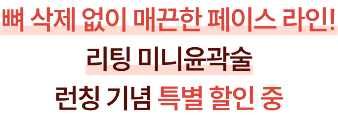 리팅 미니윤곽술 특별 할인 중