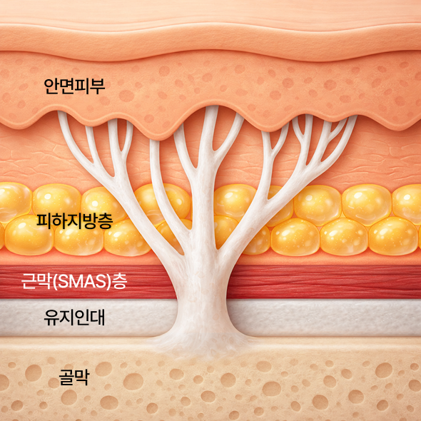 리프팅의 결과는 SMAS층에 달려 있다